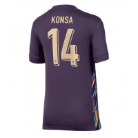 Camiseta Inglaterra Ezri Konsa #14 Segunda Equipación Replica Eurocopa 2024 para mujer mangas cortas